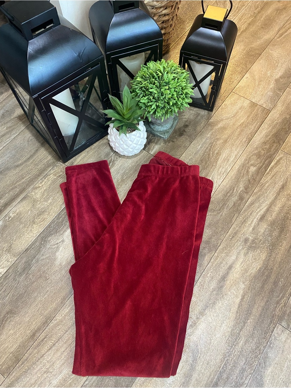 Women's Maroon Corduroy SUPER SOFT & COZY Leggings